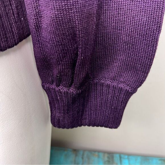 St. John Collection Purple Zip up Cardigan Sweater Size Small - Picture 6 of 14